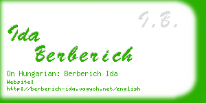 ida berberich business card